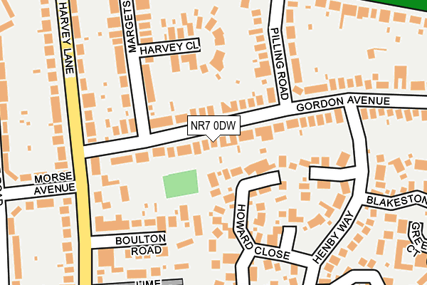 NR7 0DW map - OS OpenMap – Local (Ordnance Survey)