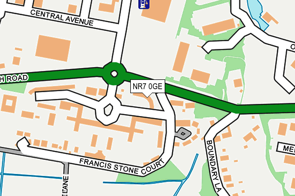 NR7 0GE map - OS OpenMap – Local (Ordnance Survey)