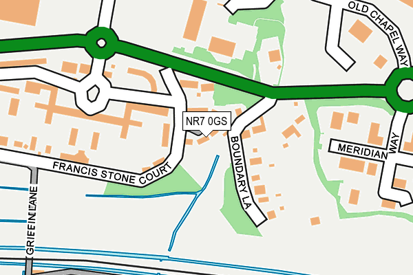 NR7 0GS map - OS OpenMap – Local (Ordnance Survey)