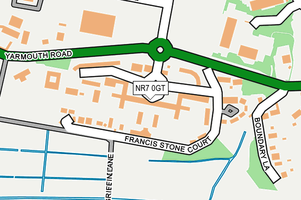 NR7 0GT map - OS OpenMap – Local (Ordnance Survey)
