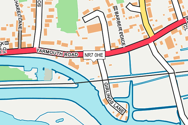 NR7 0HE map - OS OpenMap – Local (Ordnance Survey)