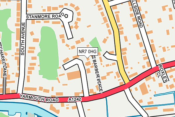NR7 0HG map - OS OpenMap – Local (Ordnance Survey)