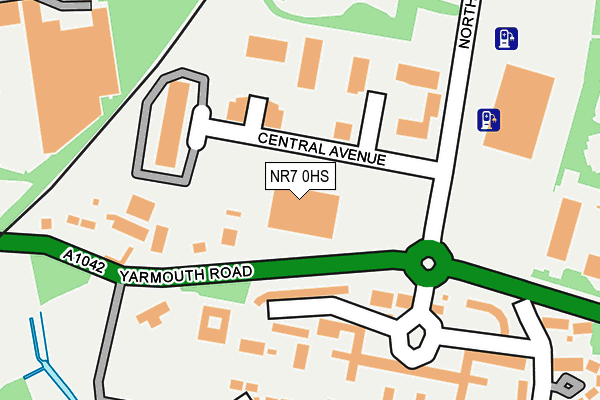 NR7 0HS map - OS OpenMap – Local (Ordnance Survey)