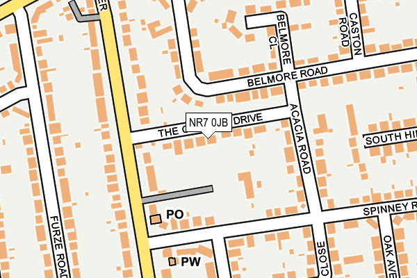 NR7 0JB map - OS OpenMap – Local (Ordnance Survey)