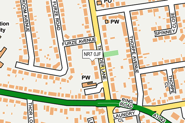 NR7 0JF map - OS OpenMap – Local (Ordnance Survey)