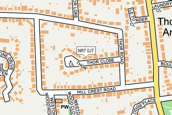NR7 0JT map - OS OpenMap – Local (Ordnance Survey)