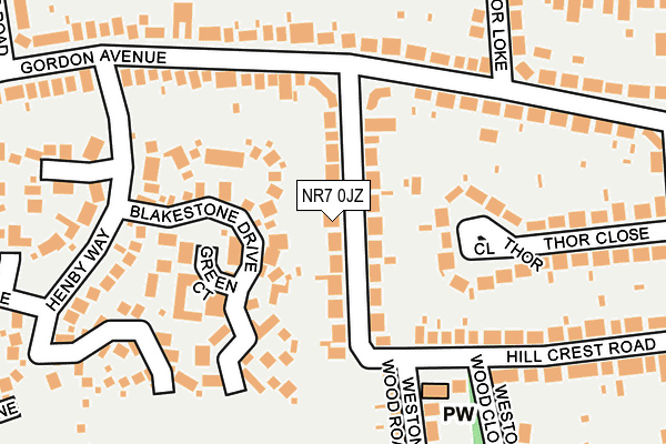 NR7 0JZ map - OS OpenMap – Local (Ordnance Survey)