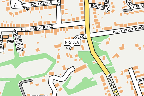 NR7 0LA map - OS OpenMap – Local (Ordnance Survey)