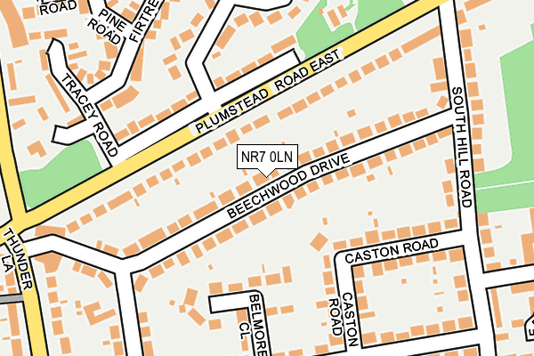 NR7 0LN map - OS OpenMap – Local (Ordnance Survey)