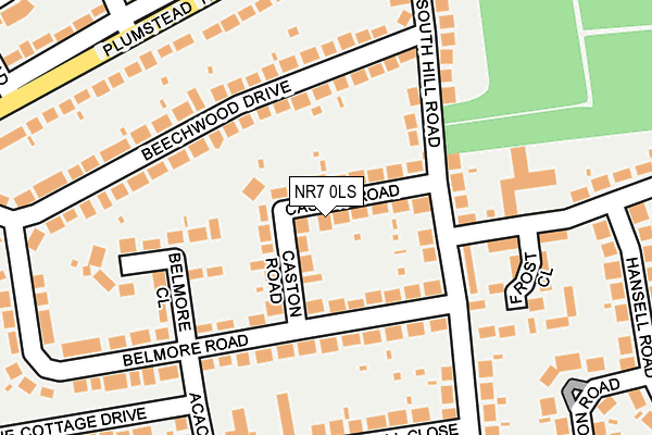 NR7 0LS map - OS OpenMap – Local (Ordnance Survey)