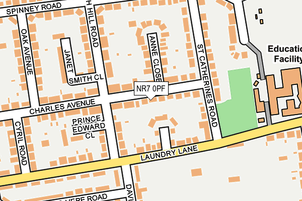 NR7 0PF map - OS OpenMap – Local (Ordnance Survey)