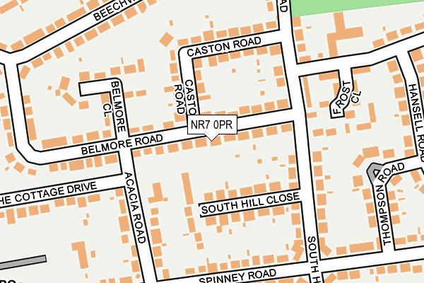 NR7 0PR map - OS OpenMap – Local (Ordnance Survey)