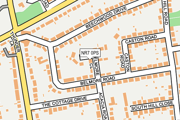 NR7 0PS map - OS OpenMap – Local (Ordnance Survey)