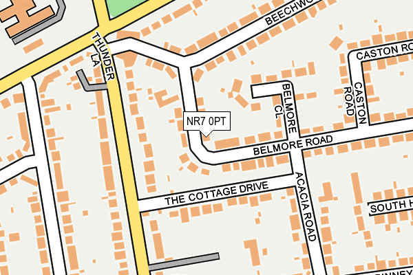 NR7 0PT map - OS OpenMap – Local (Ordnance Survey)