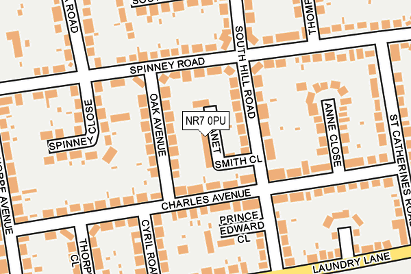 NR7 0PU map - OS OpenMap – Local (Ordnance Survey)