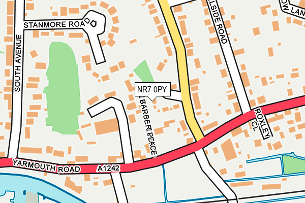 NR7 0PY map - OS OpenMap – Local (Ordnance Survey)
