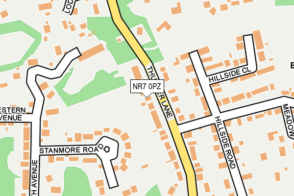 NR7 0PZ map - OS OpenMap – Local (Ordnance Survey)