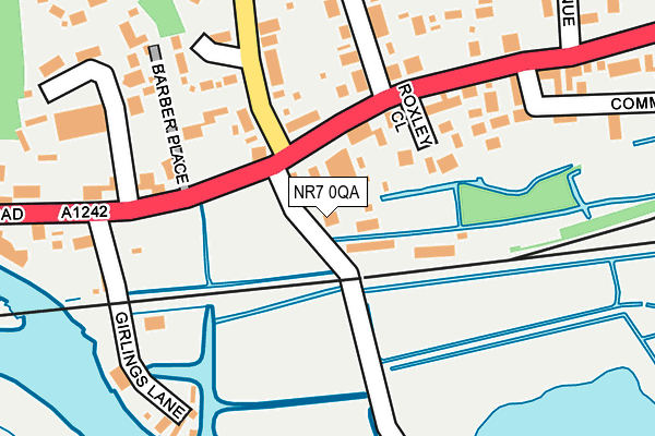 NR7 0QA map - OS OpenMap – Local (Ordnance Survey)