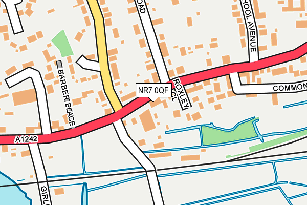 NR7 0QF map - OS OpenMap – Local (Ordnance Survey)