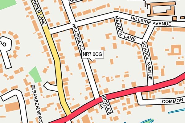 NR7 0QG map - OS OpenMap – Local (Ordnance Survey)