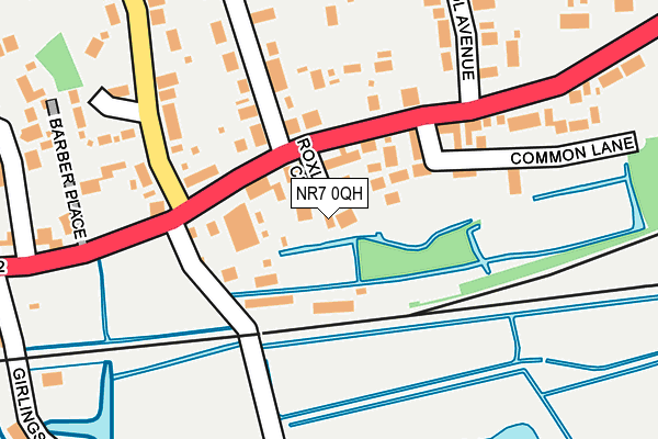NR7 0QH map - OS OpenMap – Local (Ordnance Survey)