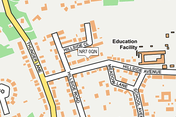 NR7 0QN map - OS OpenMap – Local (Ordnance Survey)