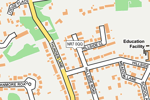NR7 0QQ map - OS OpenMap – Local (Ordnance Survey)
