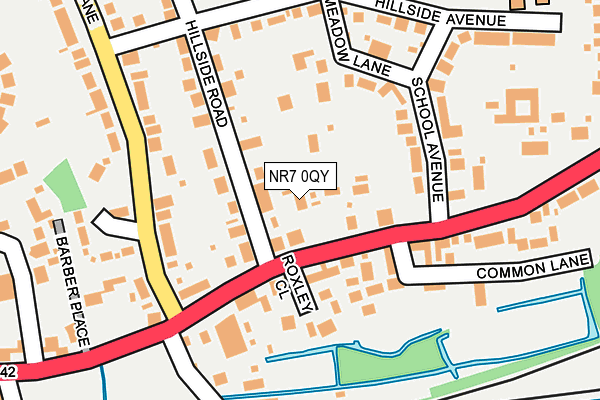 NR7 0QY map - OS OpenMap – Local (Ordnance Survey)