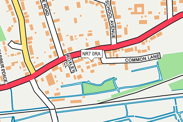 NR7 0RA map - OS OpenMap – Local (Ordnance Survey)