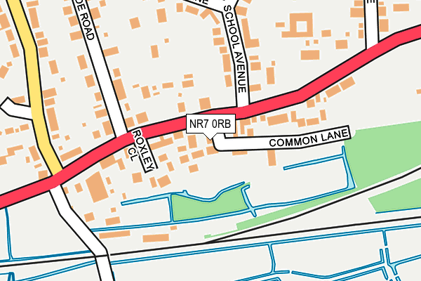 NR7 0RB map - OS OpenMap – Local (Ordnance Survey)