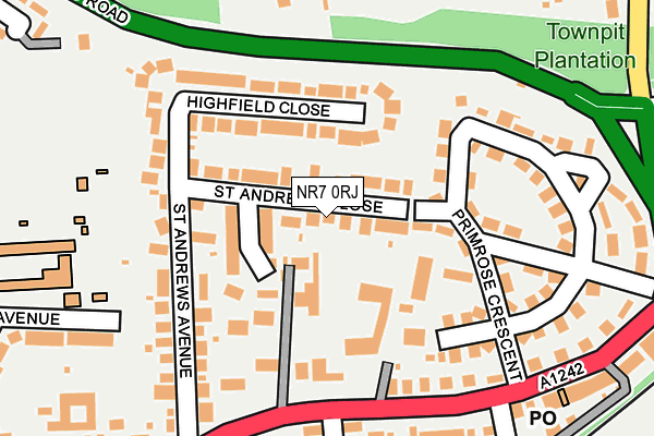 NR7 0RJ map - OS OpenMap – Local (Ordnance Survey)