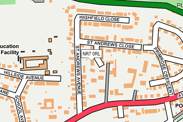 NR7 0RL map - OS OpenMap – Local (Ordnance Survey)
