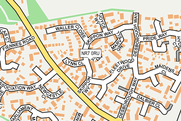 NR7 0RU map - OS OpenMap – Local (Ordnance Survey)