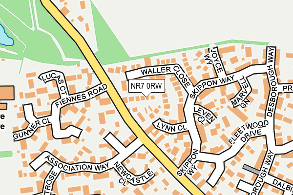 NR7 0RW map - OS OpenMap – Local (Ordnance Survey)