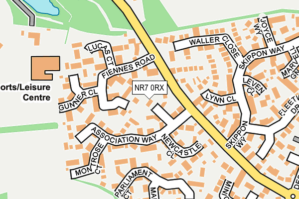 NR7 0RX map - OS OpenMap – Local (Ordnance Survey)