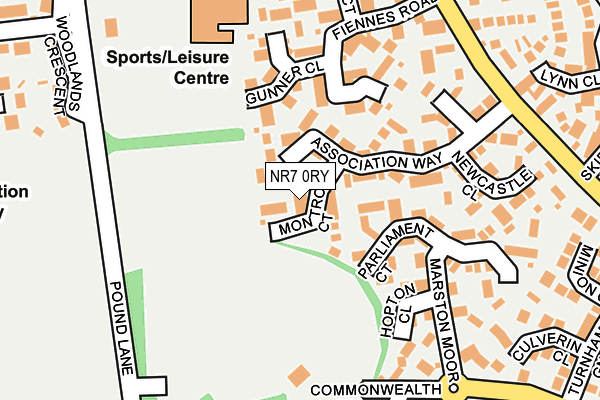 NR7 0RY map - OS OpenMap – Local (Ordnance Survey)