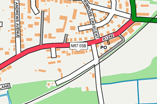 NR7 0SB map - OS OpenMap – Local (Ordnance Survey)