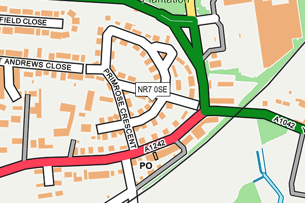 NR7 0SE map - OS OpenMap – Local (Ordnance Survey)
