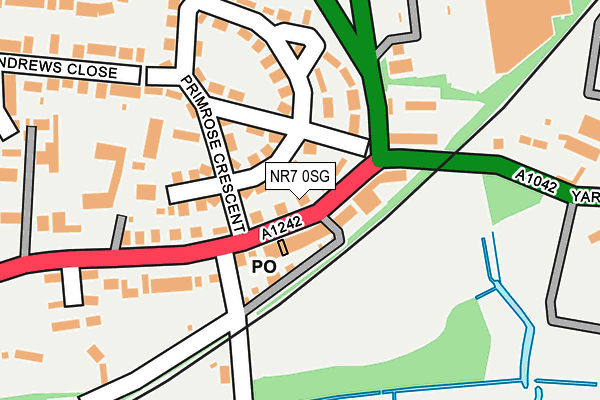 NR7 0SG map - OS OpenMap – Local (Ordnance Survey)