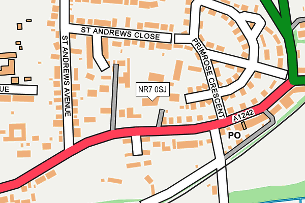 NR7 0SJ map - OS OpenMap – Local (Ordnance Survey)