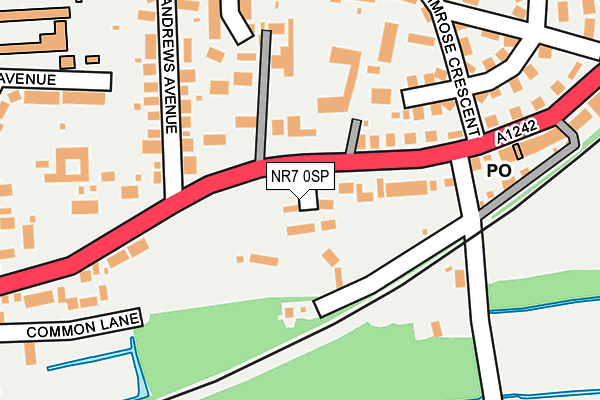 NR7 0SP map - OS OpenMap – Local (Ordnance Survey)