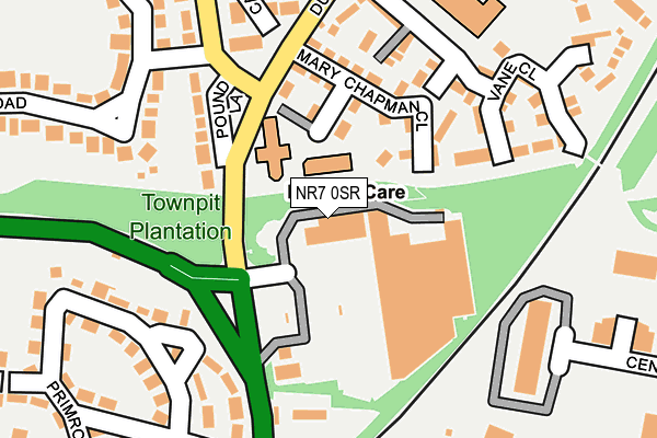 NR7 0SR map - OS OpenMap – Local (Ordnance Survey)