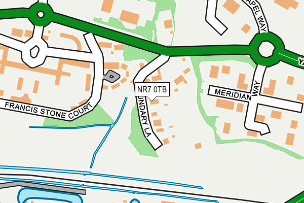 NR7 0TB map - OS OpenMap – Local (Ordnance Survey)