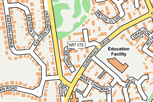 NR7 0TE map - OS OpenMap – Local (Ordnance Survey)