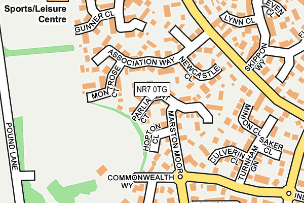 NR7 0TG map - OS OpenMap – Local (Ordnance Survey)