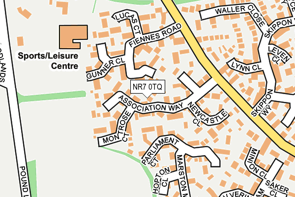 NR7 0TQ map - OS OpenMap – Local (Ordnance Survey)