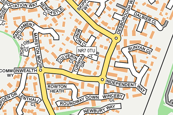 NR7 0TU map - OS OpenMap – Local (Ordnance Survey)