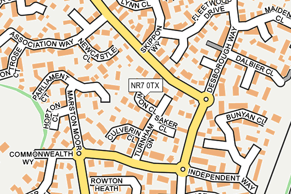 NR7 0TX map - OS OpenMap – Local (Ordnance Survey)