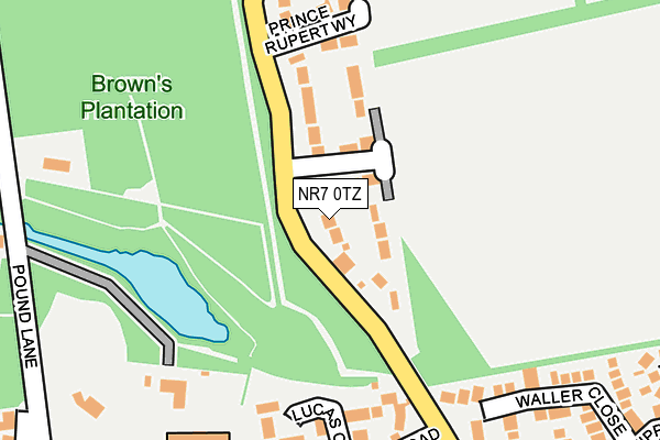 NR7 0TZ map - OS OpenMap – Local (Ordnance Survey)