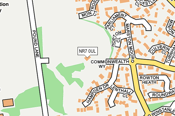 NR7 0UL map - OS OpenMap – Local (Ordnance Survey)